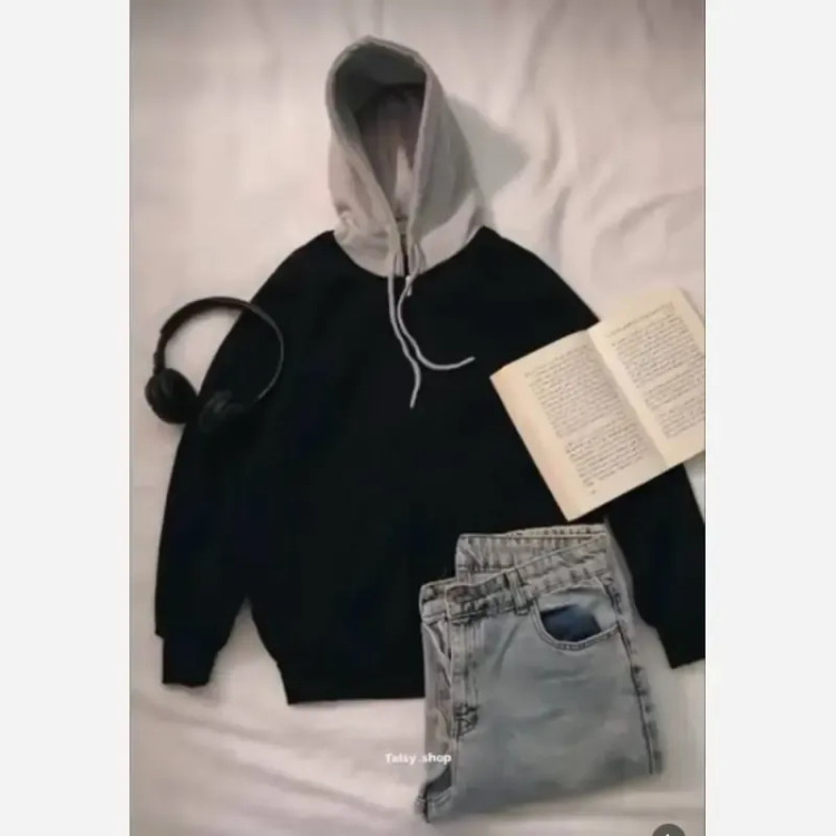 هودی دورس اسپان داخل کرکی کلاهدار فری سایز طوسی