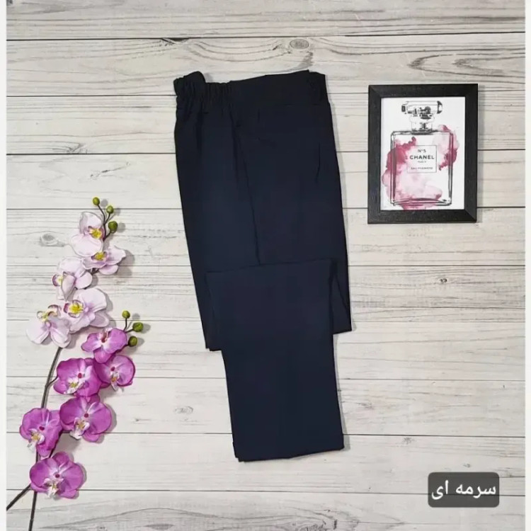شلوار کرپ مام استایل پاکتی زنانه دابل گرم بالا سایز بزرگ